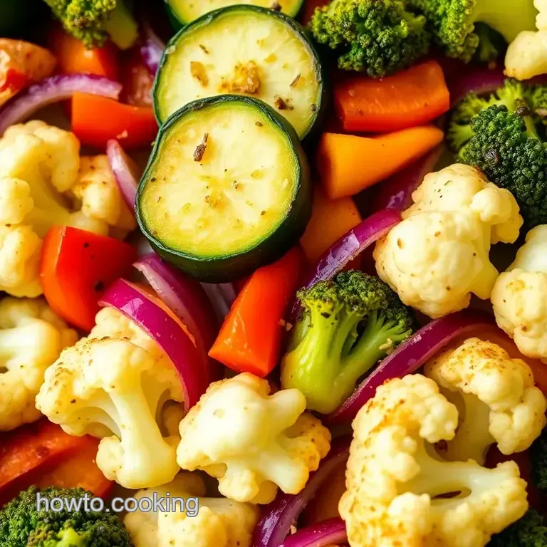 Roasted Zucchini & Cauliflower with a Zesty Kick presentation