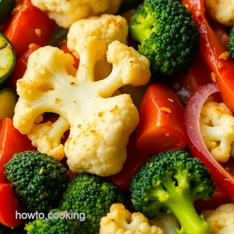 Roasted Zucchini & Cauliflower with a Zesty Kick