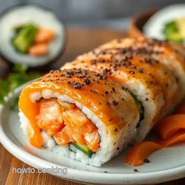 Salmon-Top Sushi Rolls