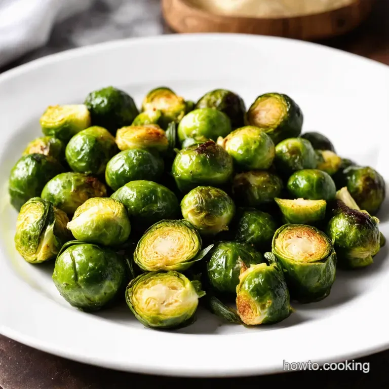 Rosemary Garlic Roasted Brussels Sprouts with Balsamic Glaze