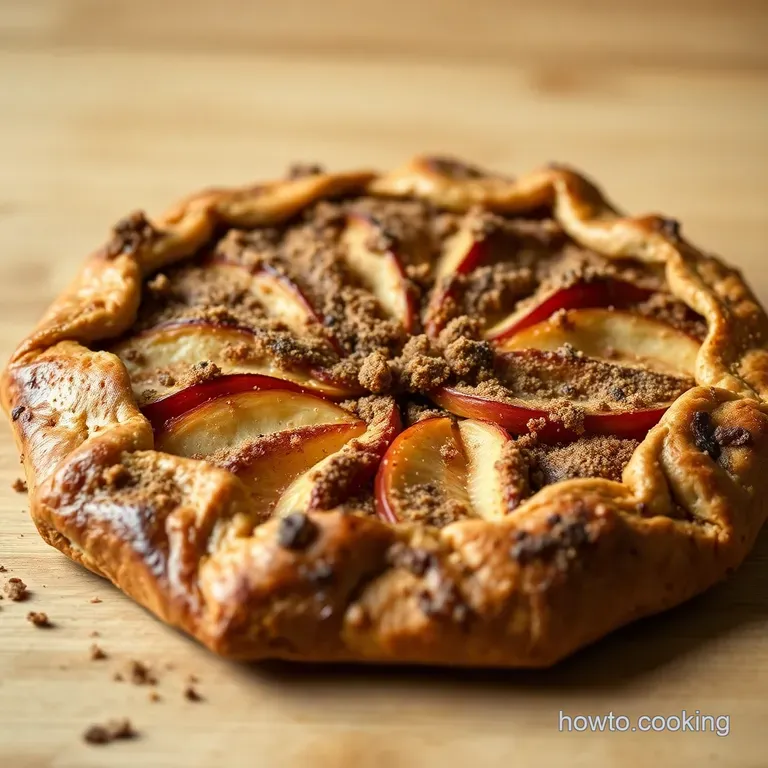 Rustic Apple Galette with Cinnamon Crumble presentation