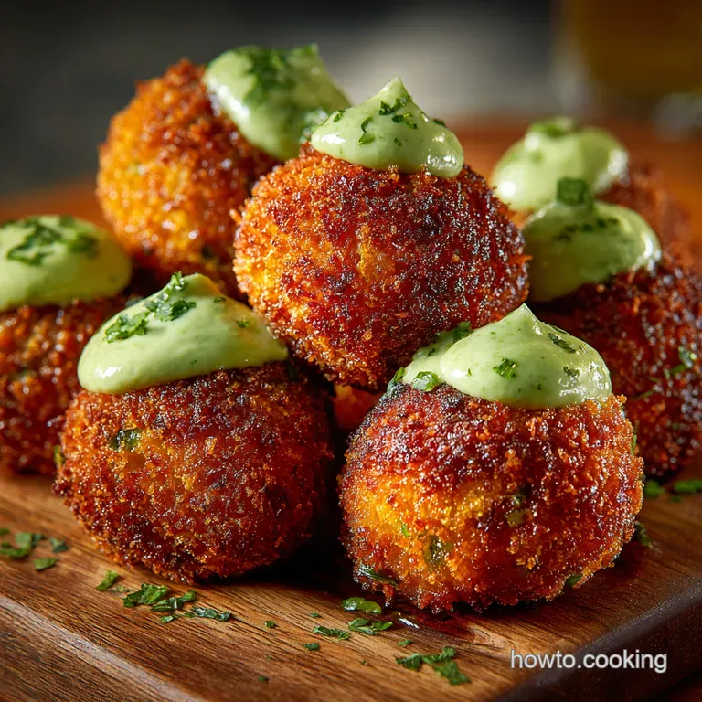 Salmon Ball Bonanza Baked Goodness with a Creamy Avocado Kiss presentation