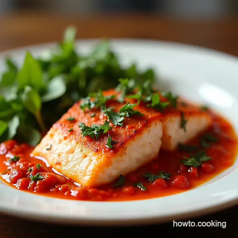 Salmon with Smoky Roasted Red Pepper Sauce A Taste of the Mediterranean