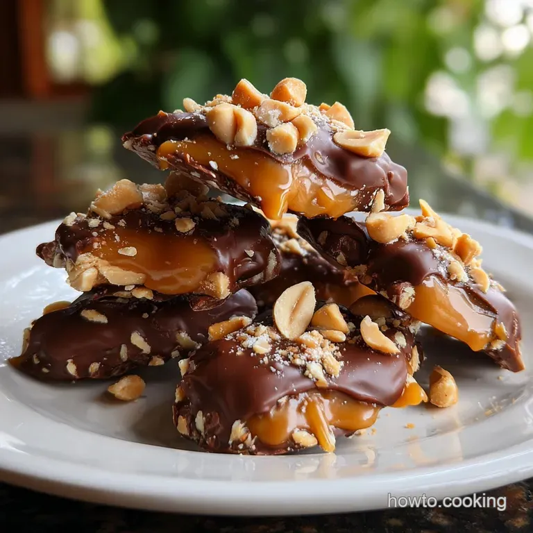 Salted Peanut Caramel Clusters Recipe