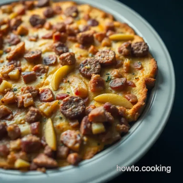 Sausage Apple and Cheddar Strata presentation