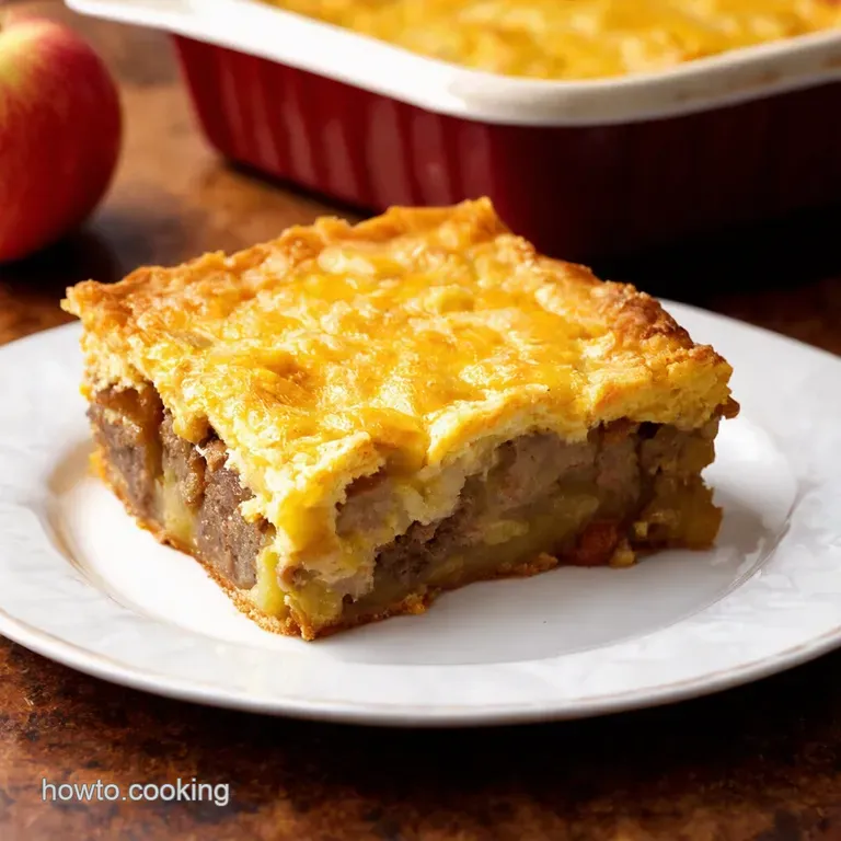 Sausage Apple Breakfast Strata presentation