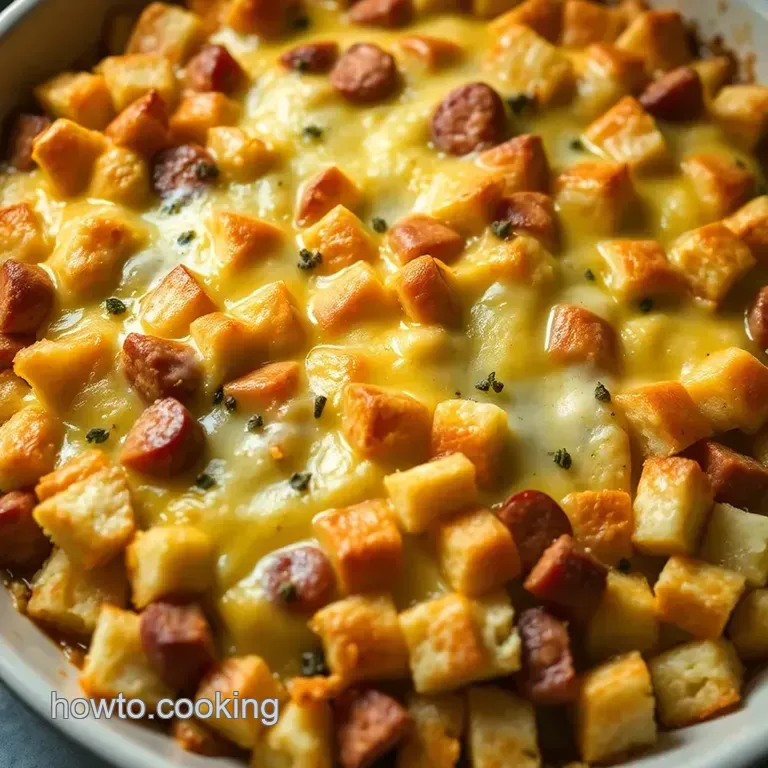 Sausage Egg & Cheddar Breakfast Casserole presentation