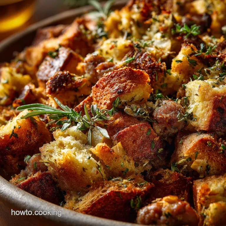 Sausage Herb Stuffing: The Ultimate Sourdough Dressing (Crisp Edges Guaranteed)