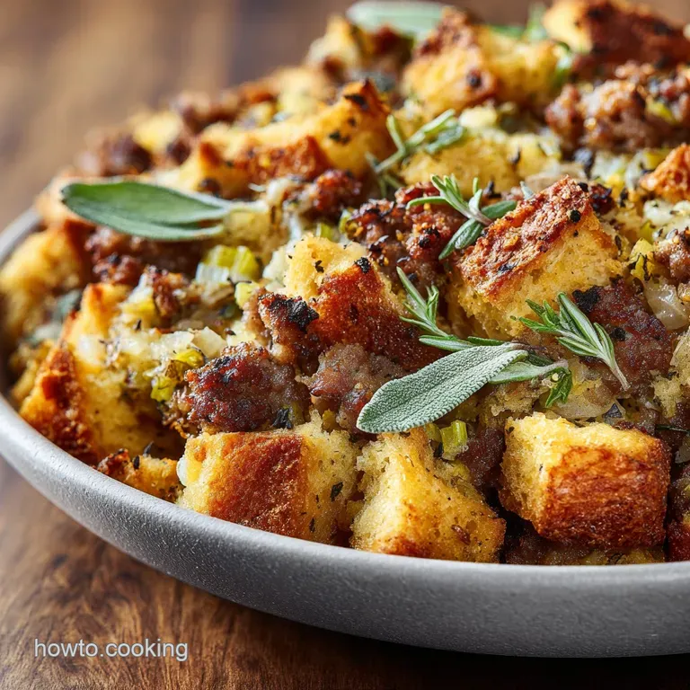 Thanksgiving Stuffing with Sausage and Sourdough: the Ultimate Classic Recipe presentation