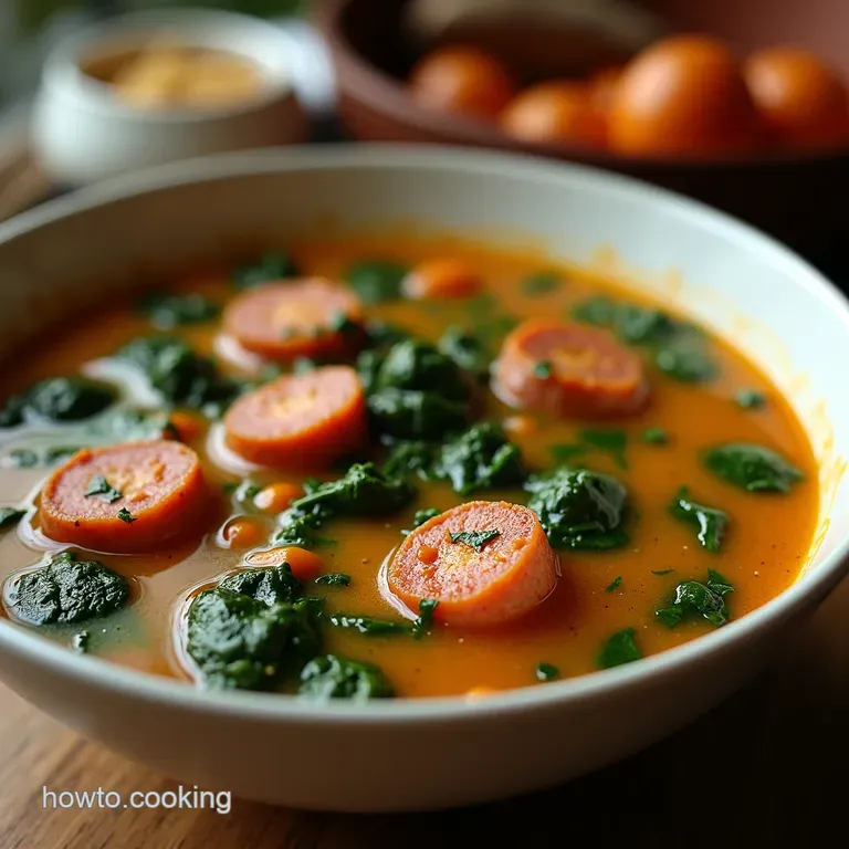 Sausage Spinach Soup A Bowlful of Comfort presentation