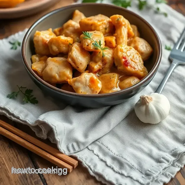 Sautéed Chicken of the Woods with Garlic presentation