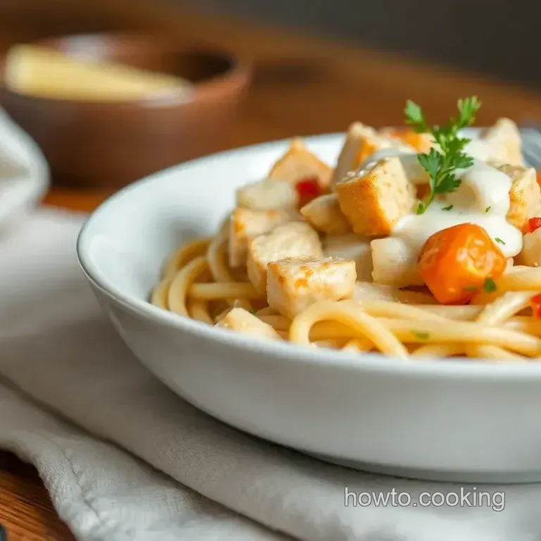 Sautéed Chicken Pasta with Creamy Ranch Sauce