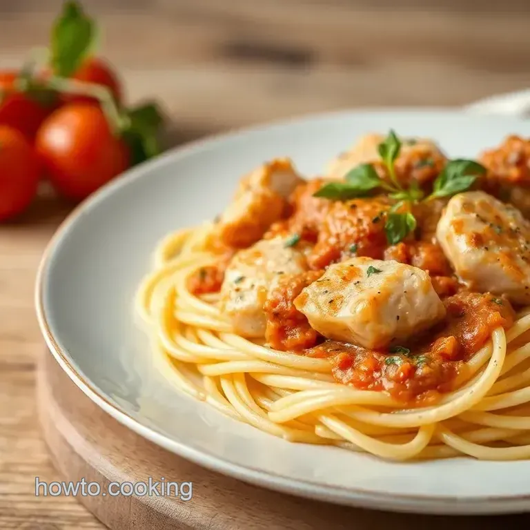 Sautéed Chicken with Creamy Tomato Pasta
