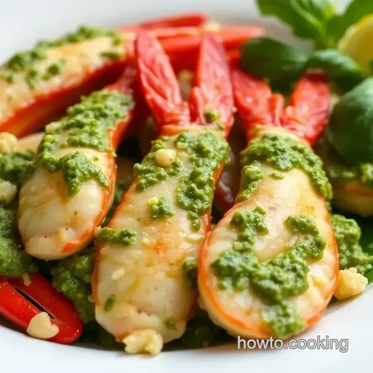 Pesto Langostino Zucchini Noodles