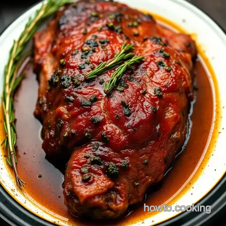 Savory Slow-Cooked Venison Roast: Easy Crock Pot Delight presentation