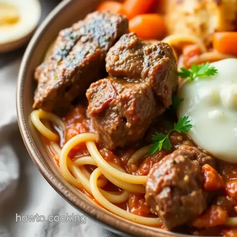 Sear Lamb in Hearty Italian Ragu presentation