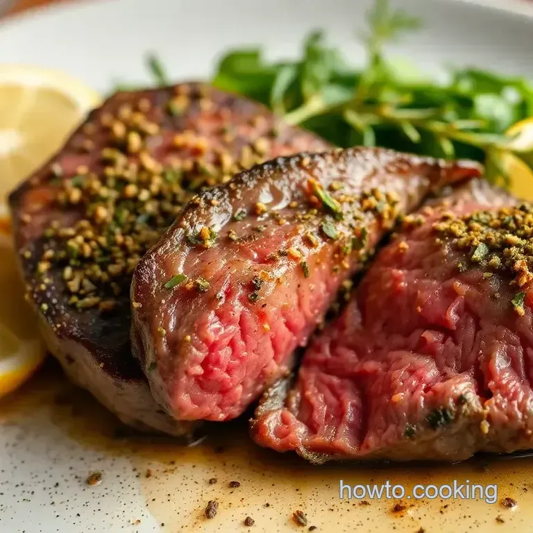Herb-Crusted Sirloin Steak with Garlic Butter