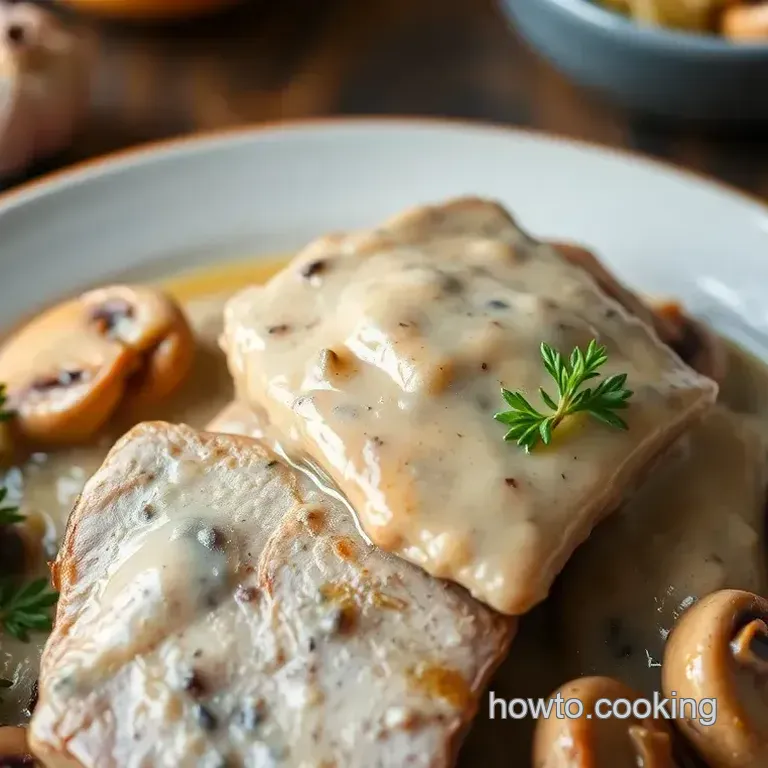 My Juicy Sear Veal in Delicious Creamy Mushroom Sauce: A Family Favorite!