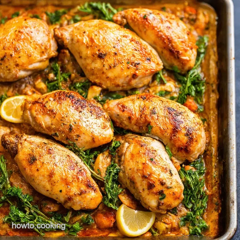 Sheet Pan Lemon Herb Chicken and Veggie Bowls presentation