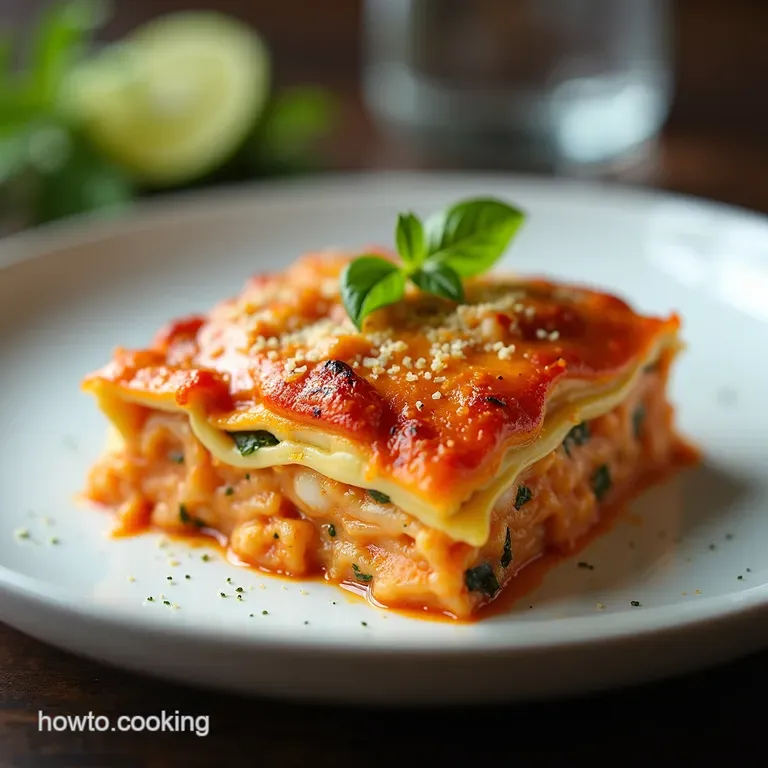 The Coastal Caper Luxurious Shrimp and Crab Seafood Lasagna