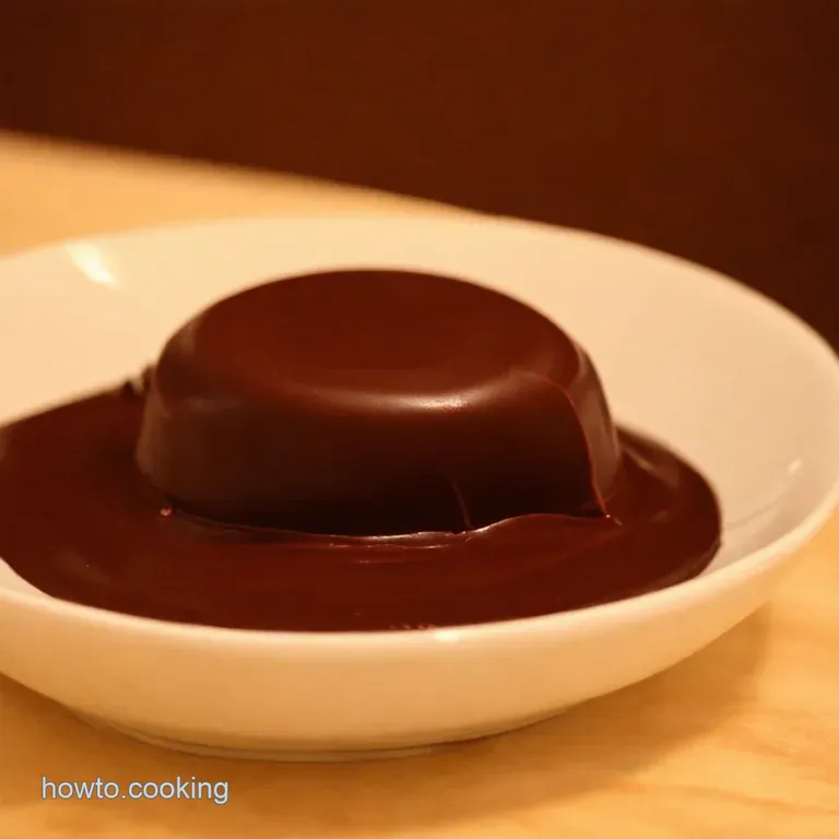 Silky Smooth Dark Chocolate Ganache presentation