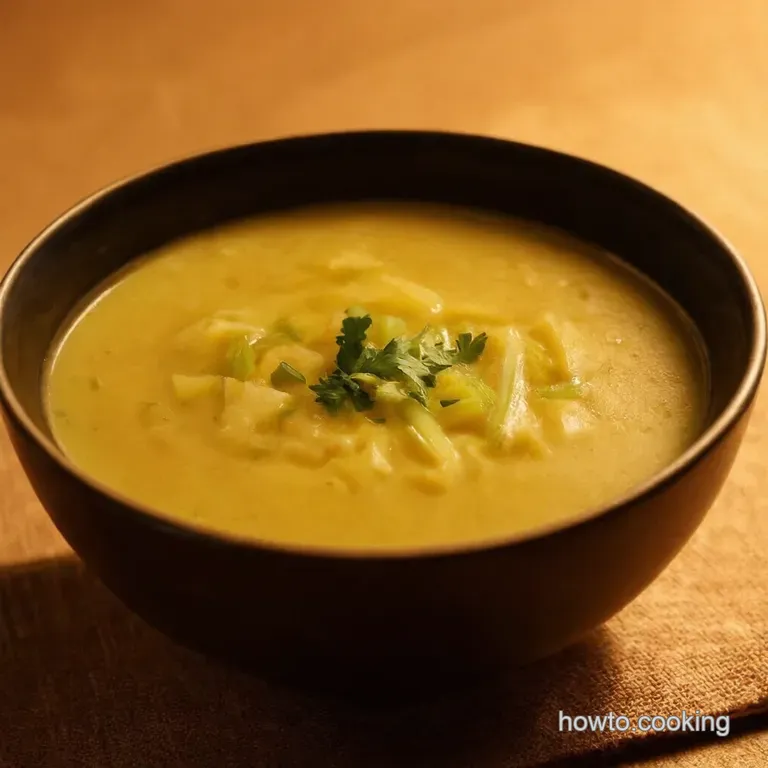 Silky Smooth Potato and Leek Soup a Classic Comfort Food presentation