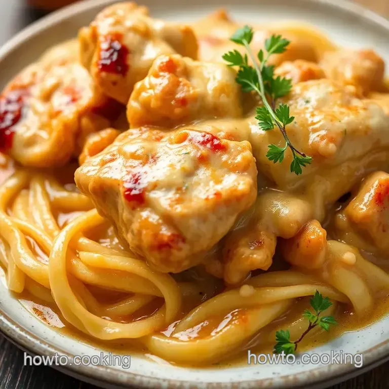 Savor the Creamy Simmered Chicken Delight in Just 30 Minutes! presentation