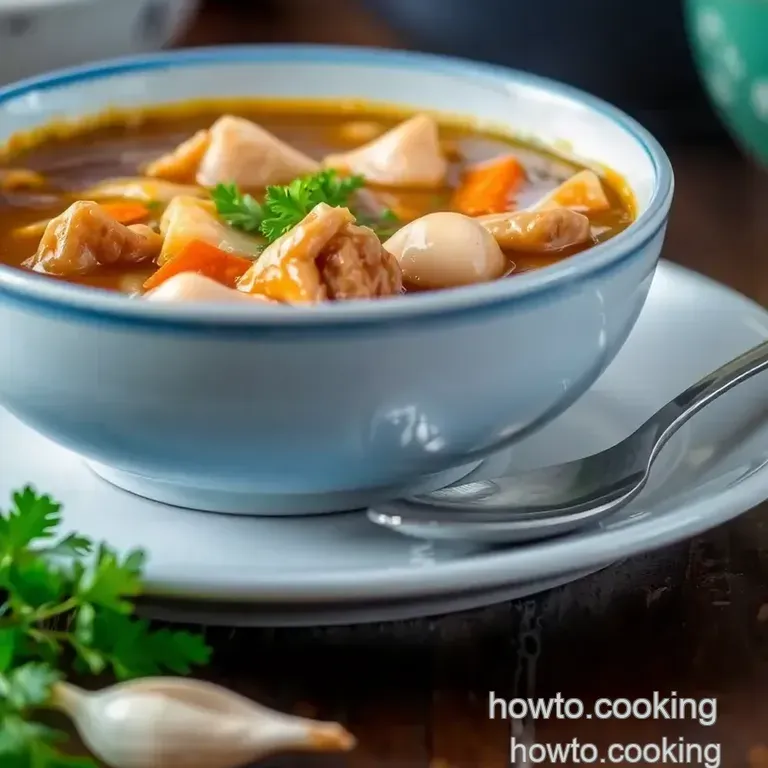 Spicy Simmered Tripe Soup: a Comforting Delight presentation