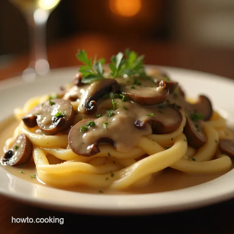Velvety Dream Rich Simple Creamy Mushroom Gravy presentation