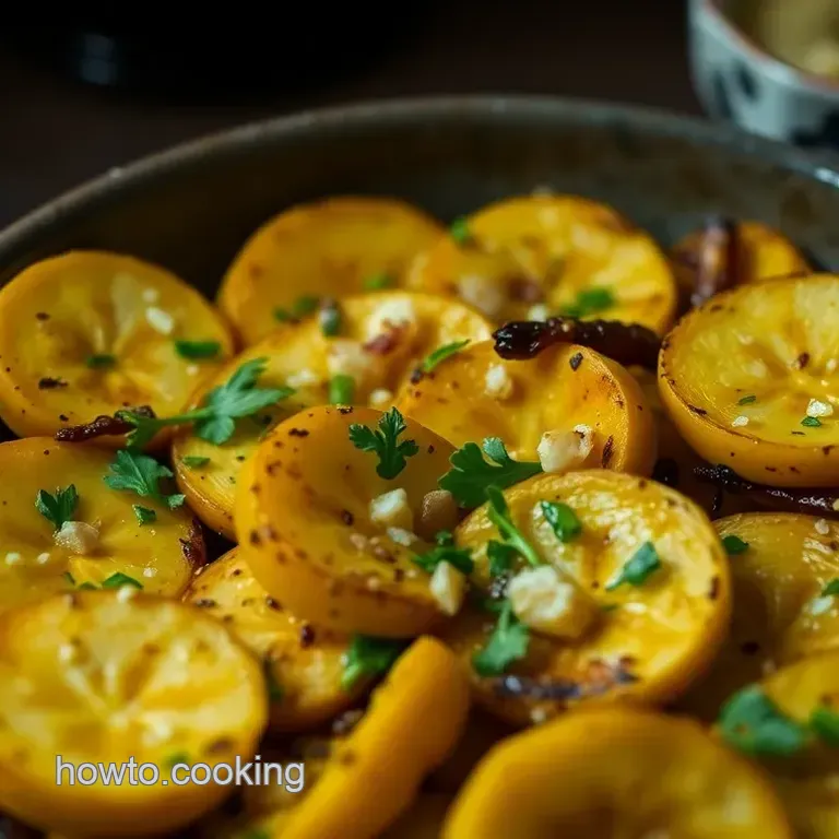 Simple Roasted Patty Pan Squash with Garlic and Herbs