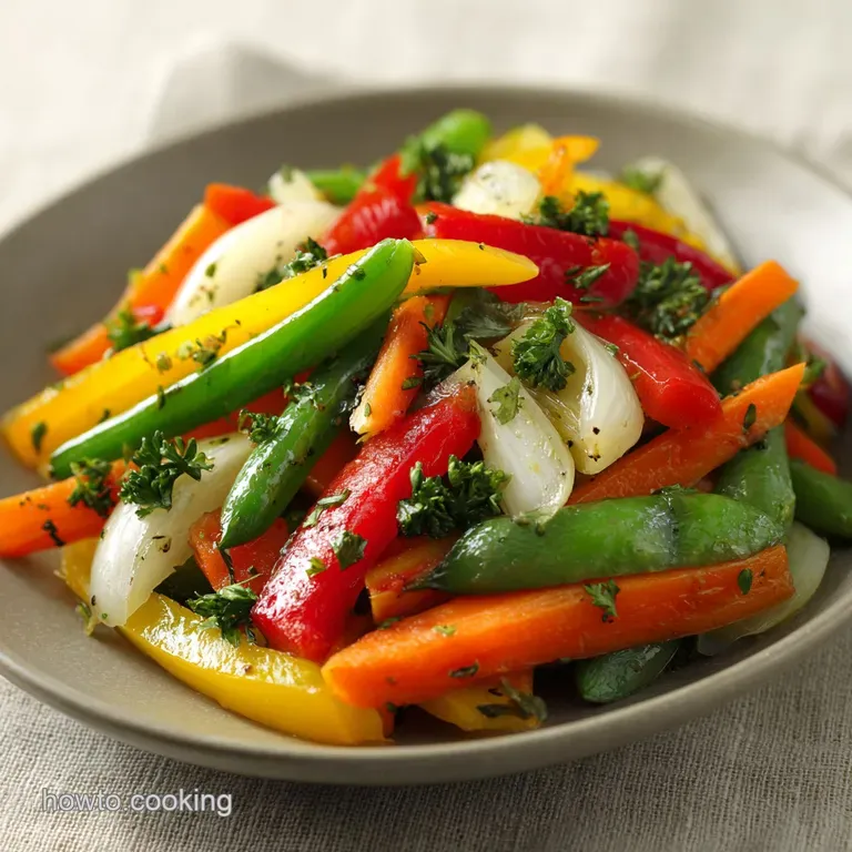 Easy Side Dish with Simple Sauteed Vegetables and Garlic