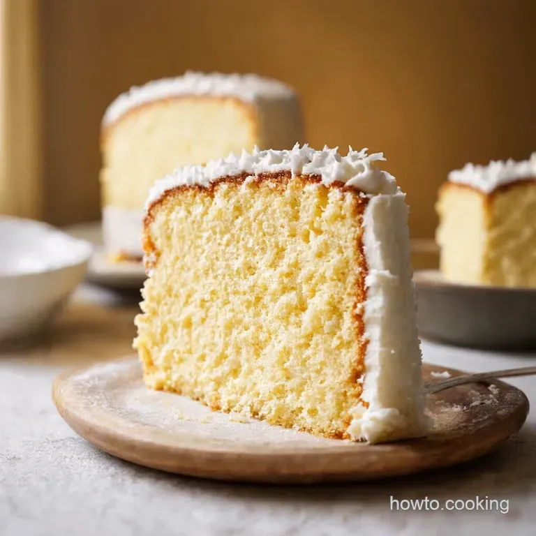 Simply Divine Coconut Dream Cake presentation