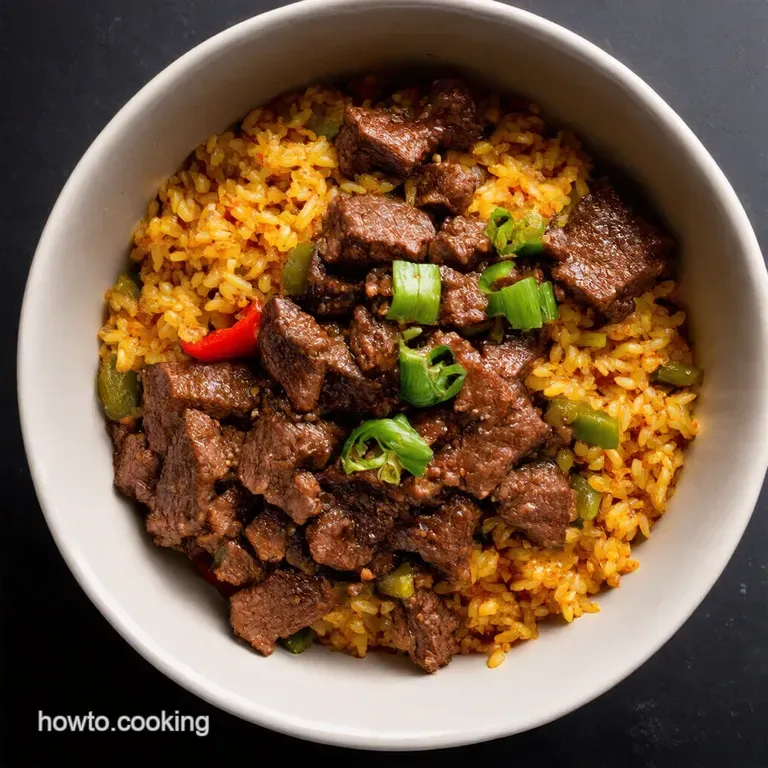 Beef and Pepper Rice Bowl Ready in 30