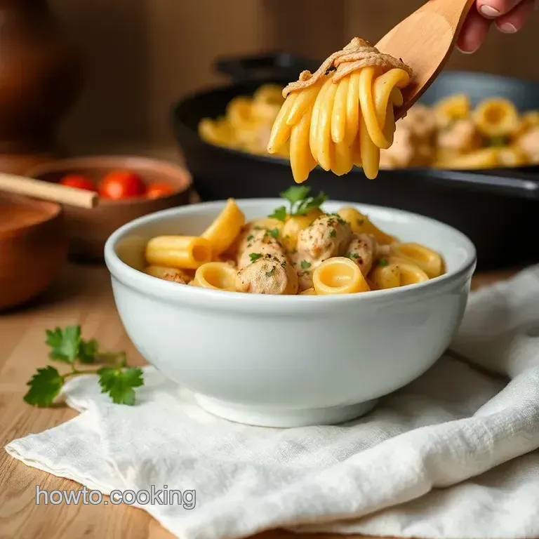 Skillet Crack Chicken Penne presentation