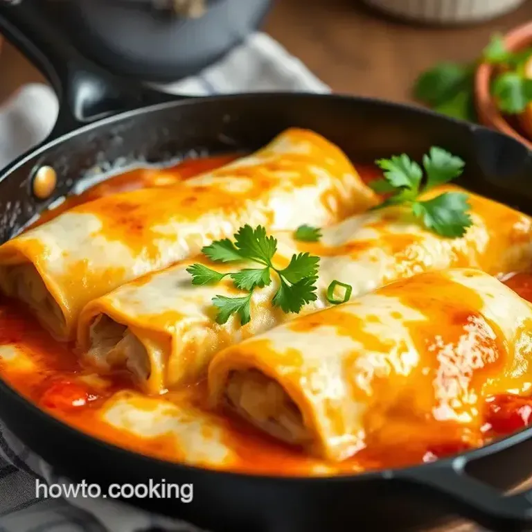 Quick Skillet White Chicken Enchiladas