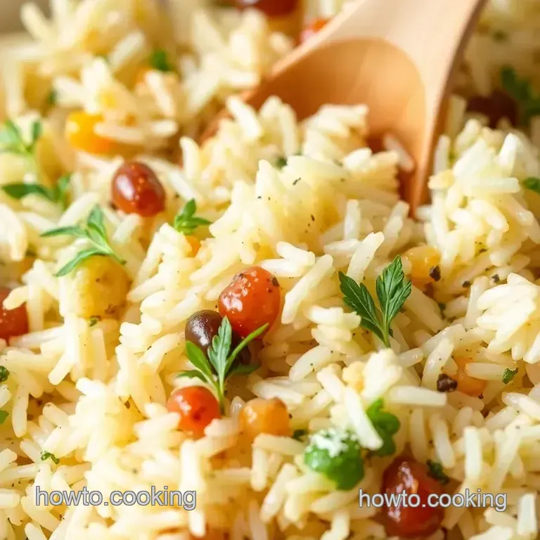 Comforting Herb-Infused Slow Cooked Rice presentation