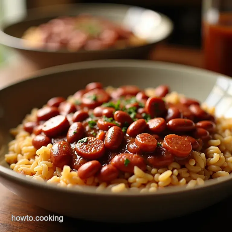 Slowsimmered Red Beans and Rice presentation