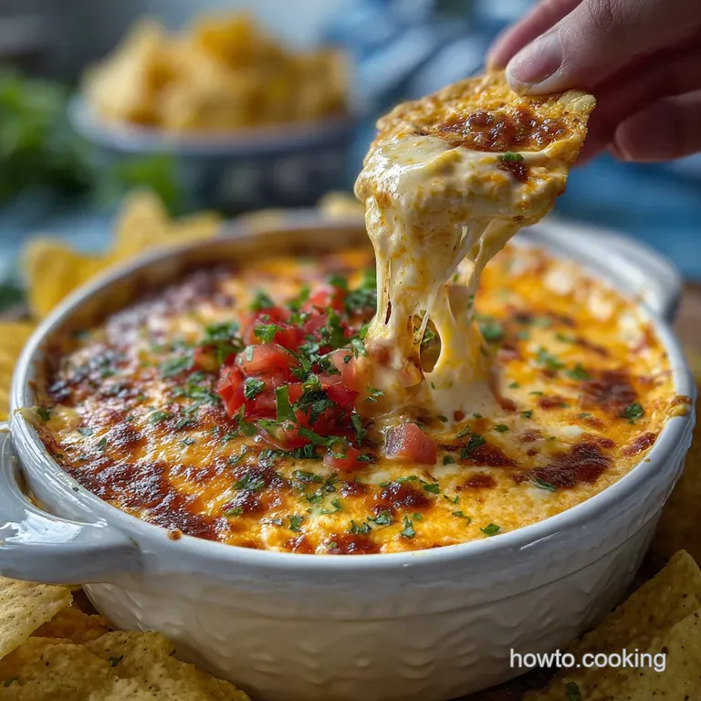 Creamy, velvety smoked queso dip in a white bowl, garnished with vibrant cilantro and crumbled cotija cheese, ready to serve.