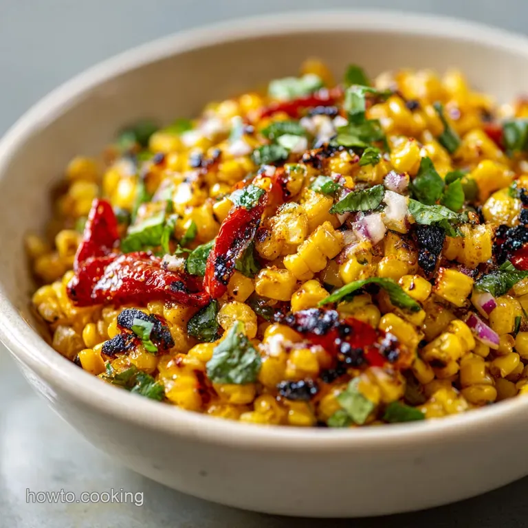 Charred Corn Salad with Lime Crema