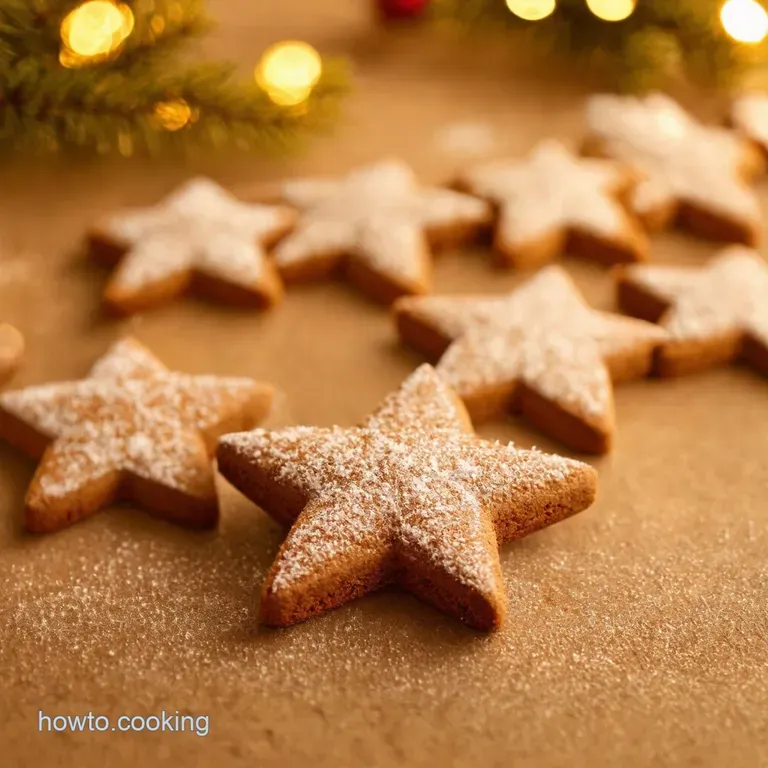 Snowy Spiced Star Cookies with Royal Icing presentation
