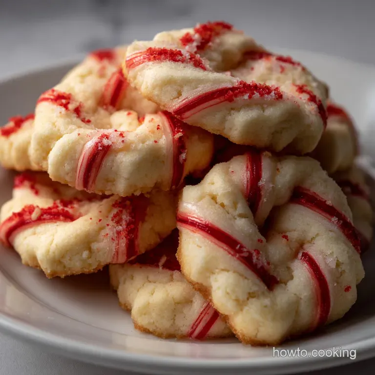 Candy Cane Cookies: Soft Sweet Shortbread Recipe presentation