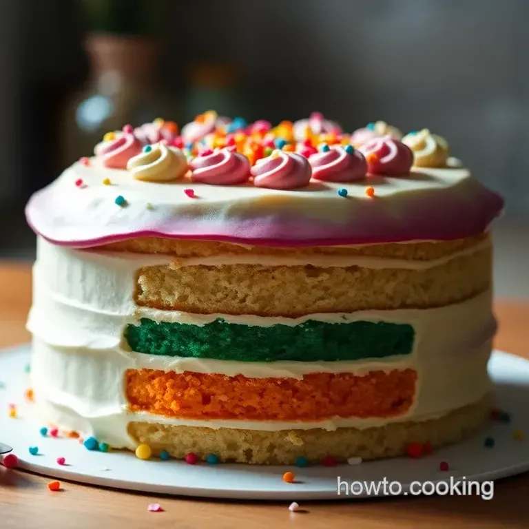 Sonic Rainbow Layer Cake