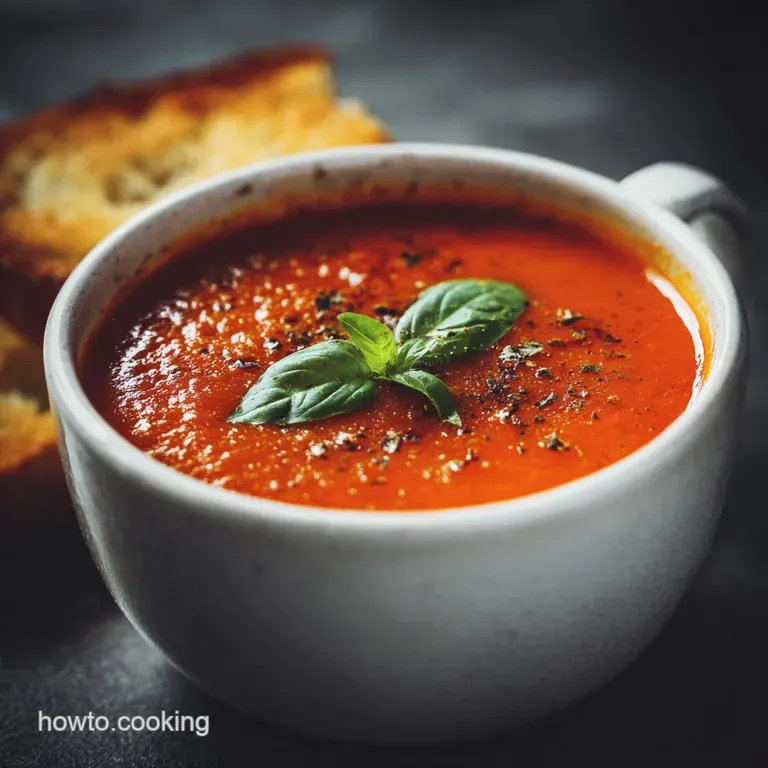 Soup Recipe with Tomato and Basil