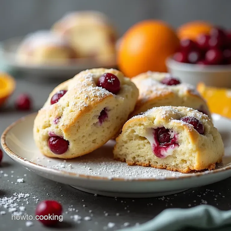 The Ultimate Zesty Cranberry Orange Sour Cream Scones