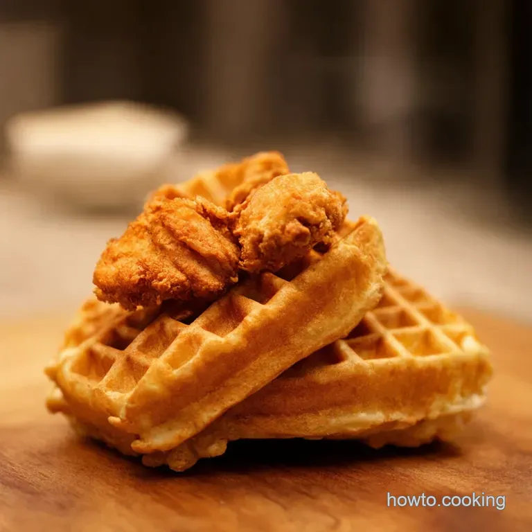 Southern Fried Chicken Waffle Extravaganza presentation