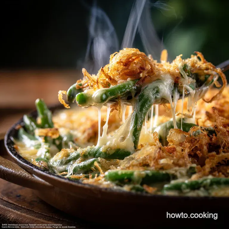 Southern Green Bean Casserole: the Ultimate Scratch-Made Cheesy Recipe presentation
