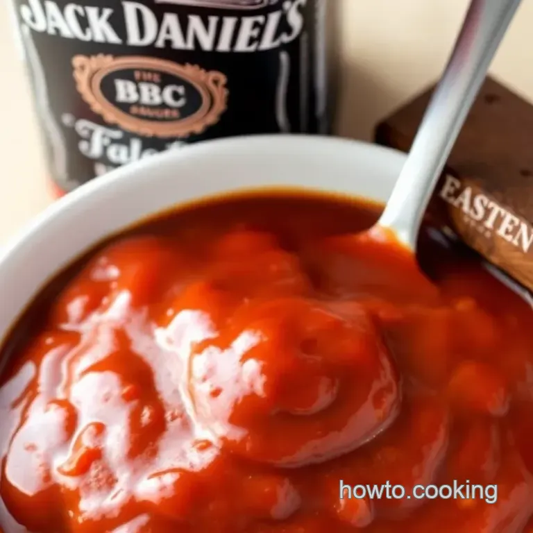Southern Style Jack Daniel' s BBQ Sauce presentation