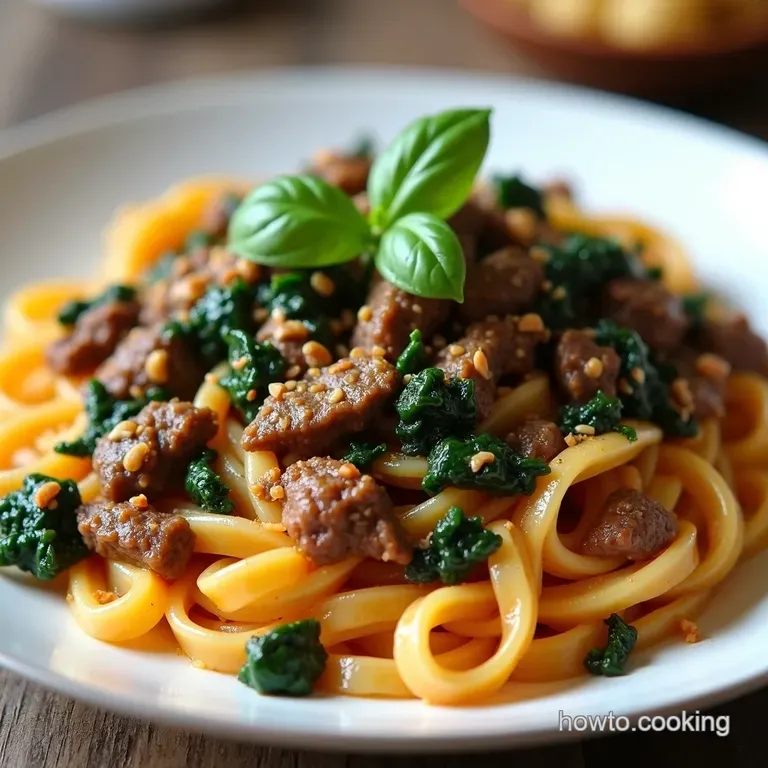 Speedy Beef Spinach Pasta Quick Mince Magic