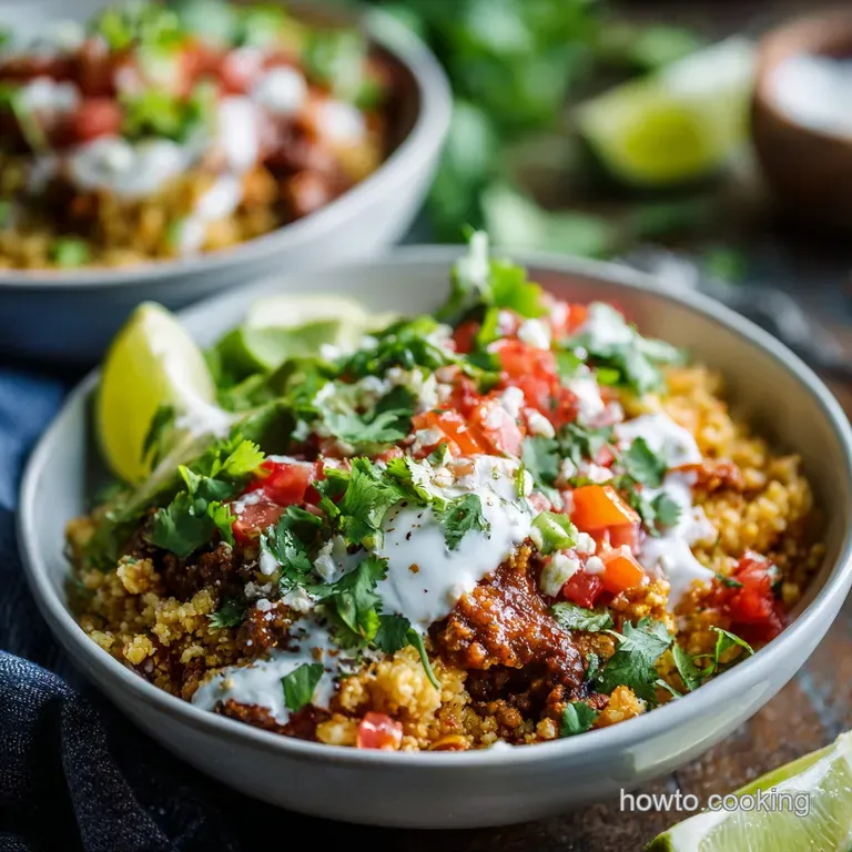 The Speedy Fiesta Lowcarb Taco Cauliflower Rice Bowls presentation