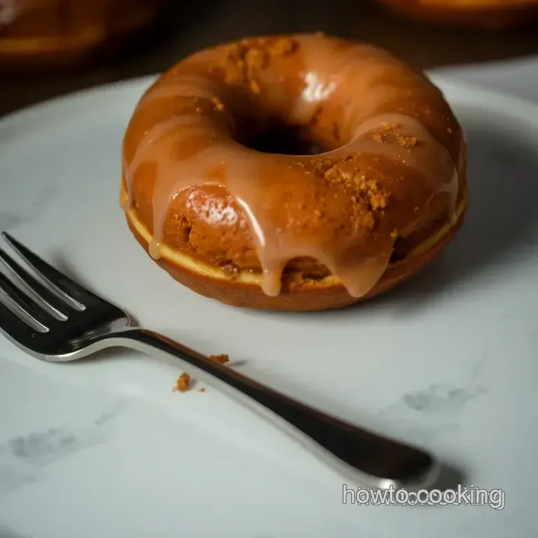 Spiced Cake Donuts with Maple Glaze presentation
